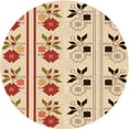 thumbnail image 1 of Ahgly Company Machine Washable Indoor Round Transitional Red Area Rugs, 6' Round, 1 of 7