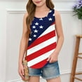 thumbnail image 4 of snilers Girls Tank Tops Scoop Neck Loose Fitted Sleeveless Shirt 4th of July Patriotics Tops Boys and Girls Summer Blouses Size 5-14 Years, 4 of 6