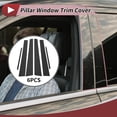 thumbnail image 2 of 6 Pcs Door Pillar Window Trim for Lexus ES 2002-2006 Front Rear Left Right Anti Scratch Sticker Pillar Posts Cover Carbon Fiber Pattern Black, 2 of 8