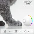 thumbnail image 3 of Juguete interactivo para gatos, pelota rosa con luces, pelota de 4.ª generación para gatitos y cachorros, rotación automática de 360 grados., 3 of 5