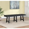 thumbnail image 7 of Pemberly Row Farmhouse Rustic Wood Trestle Dining Bench in Black, 7 of 7