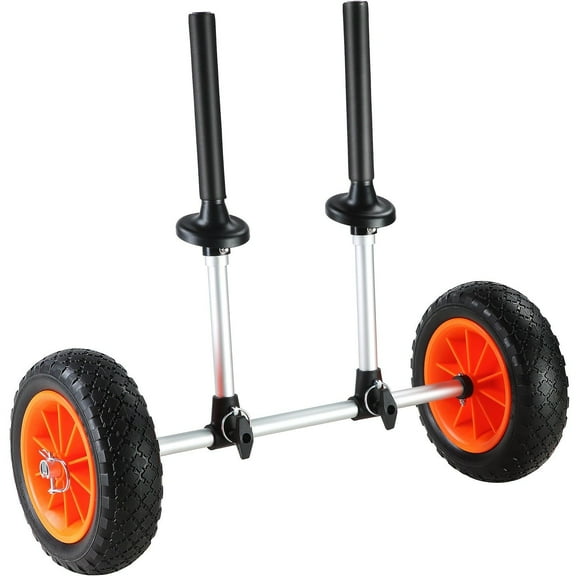 Heavy Duty Kayak Cart with 10" Solid Tires, 280lbs Capacity, Adjustable Width & Foam Protection, Fits Kayaks/Canoes with 1-Inch Drain Holes