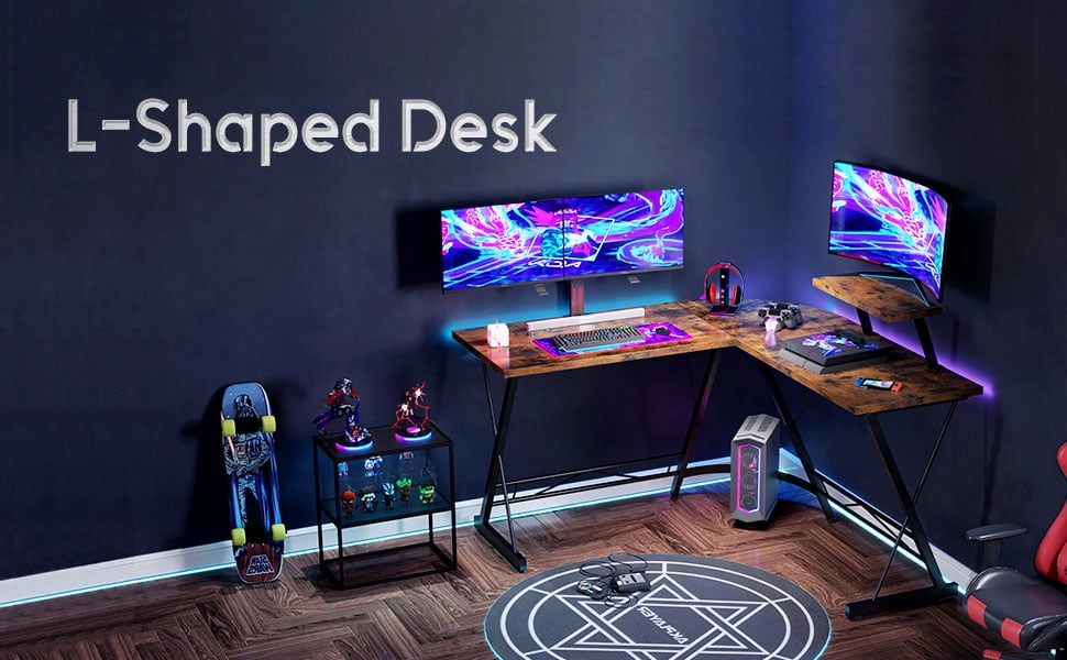 angled gaming desk