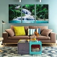 thumbnail image 3 of IDEA4WALL 3 Piece Nature Canvas Wall Art Waterfall in Forest Canvas Prints Modern Home Wall Decor, 16"x24", 3 of 5