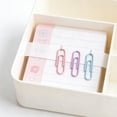 thumbnail image 6 of FeiFu Stainless Steel Paper Clips 160pcs, Colored Metal Wire Document Binder, Pastel Desktop Organizer for Home and Travel, Clip de papel de acero inoxidable, 6 of 6