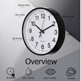 thumbnail image 3 of Reloj Clockswise negro analógico silencioso de 20 cm, 3 of 8