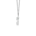thumbnail image 2 of ANGARA Natural 0.32 Ct. Diamond Two Stone Pendant Necklace in 14K White Gold for Women with 18 Inch Chain, 2 of 7