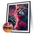 thumbnail image 2 of Cuadros Decorativos 5D bricolaje taladro redondo completo diamante pintura gato Kit arte decoración del hogar (sz3413) Wdftyju de costura negro 4 estilos, 2 of 9