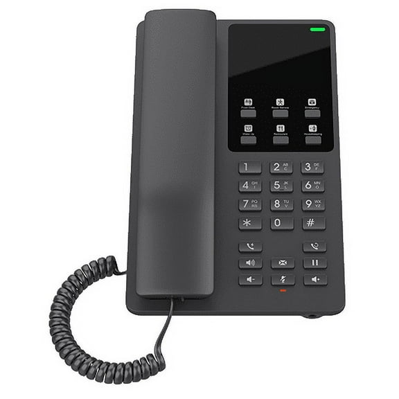 Grandstream GHP621W Compact VOIP Hotel Phone with Built in Wi-Fi in Black