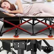 Slsy Oversized XXL Folding Camping Cot with 2-Sided Cushion & Carry Bag for Adults & Kids, 32 Wide XXL Portable Folding Bed Sleeping Cot, Folding Guest Bed