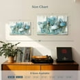 thumbnail image 4 of Elephant Stock Hydrangeas In Glass Jars Blue Wall Art - Horizontal Multi Panel Canvas - Living Room Wall Decor - Floral And Botanical Multi Panel - Beige And Gray Decor By Carol Rowan - 23" x 14", 4 of 4