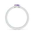 thumbnail image 2 of ANGARA Natural 0.33 Ct. Amethyst Solitaire Stackable Ring in 14K White Gold for Women (Ring Size: 3.5), 2 of 9