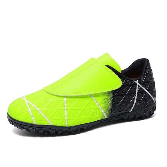 WAYUTE Boys Sneakers Low Top Cleats with Hook Loop Closure Lightweight for Kids Football Training Walking Shoes Casual Daily Wear