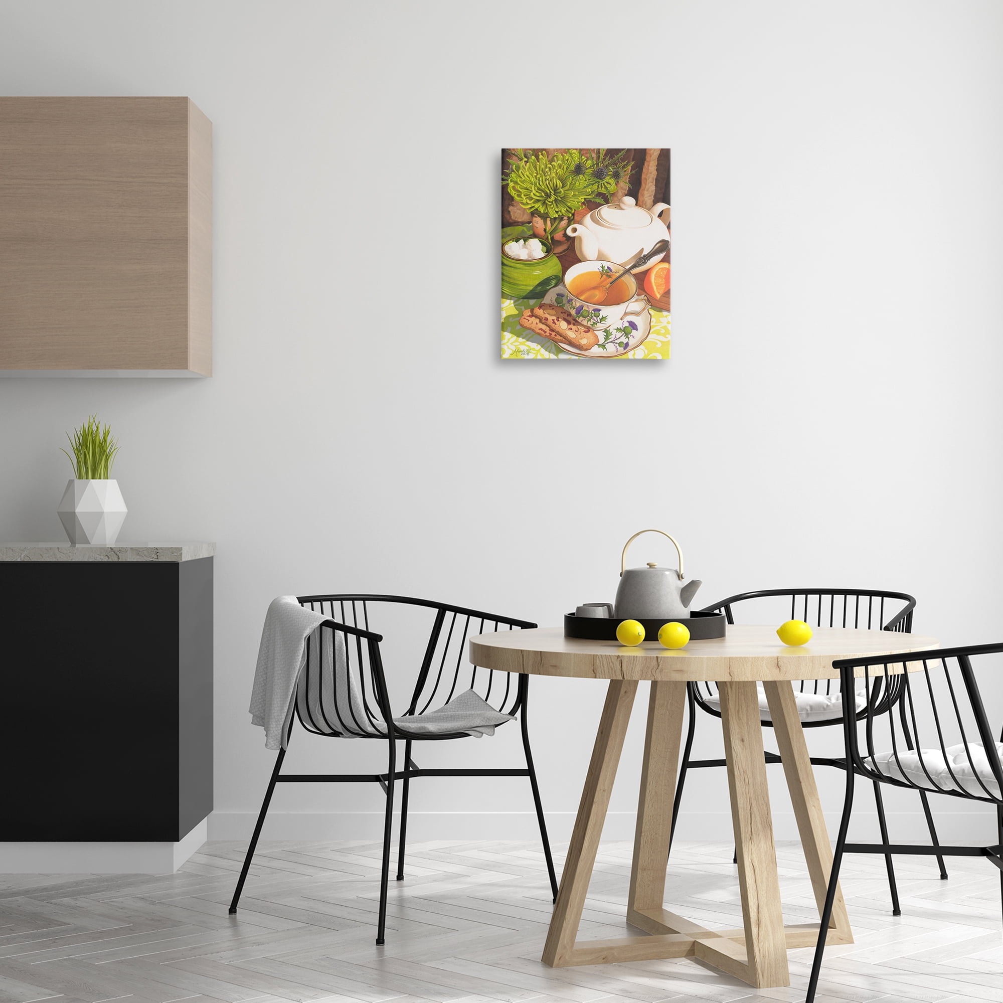 Stupell Industries Tea & Biscuits Scene Food & Beverage Painting Gallery Wrapped Canvas Art Print Wall Art, 16 x 20