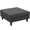 thumbnail image 2 of Modway Empress Mid-Century Modern Upholstered Fabric Ottoman In Wheatgrass, 2 of 4