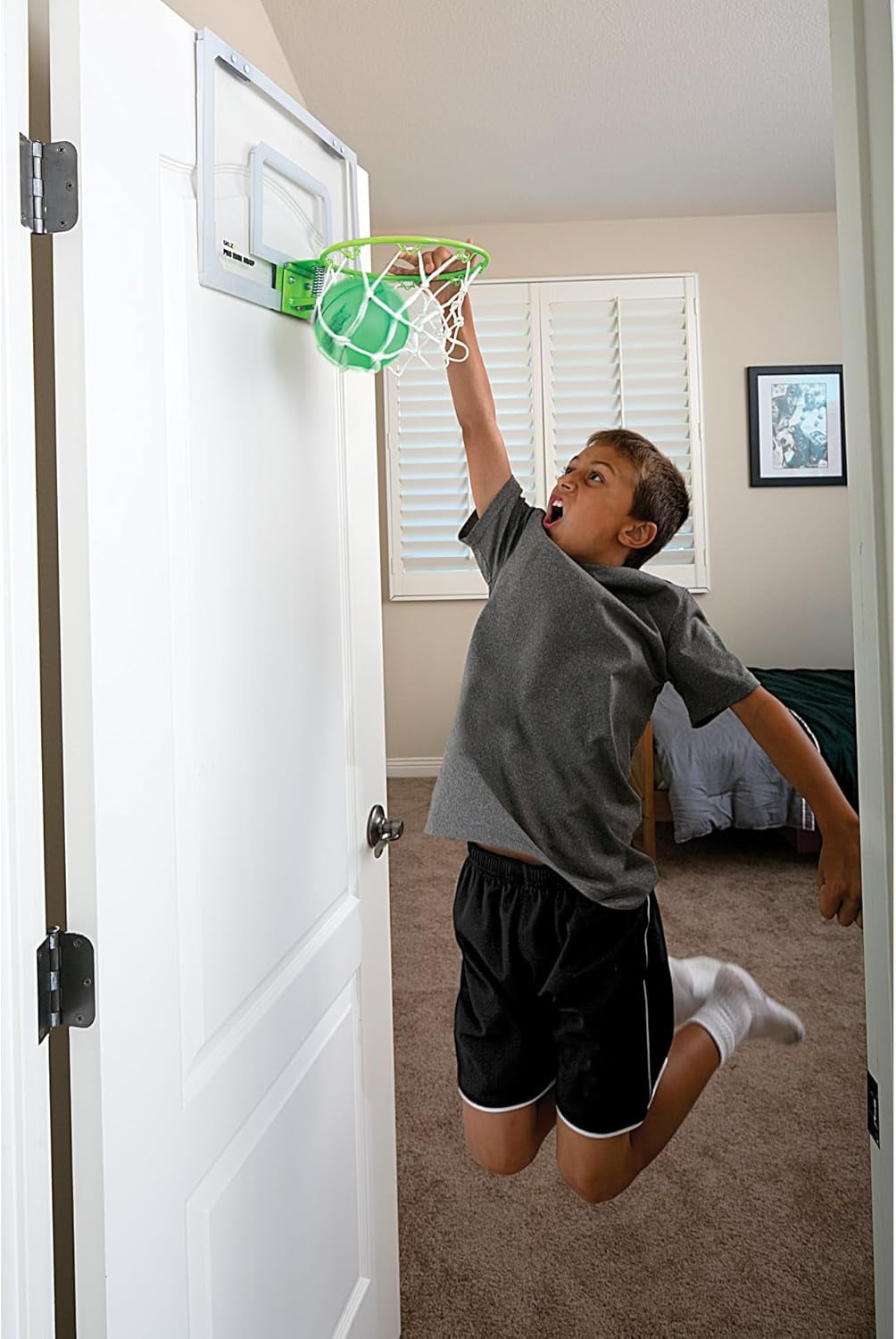 Pro Mini Indoor Basketball Hoop - Over The Door – Portable - Great For Home, Dorms, Offices, and Gifts