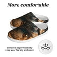 thumbnail image 6 of Daiia Dapper Cat in Sunglasses Print Women’s Fuzzy Slippers Memory Foam Lightweight House Shoes Cozy Loafer Flannel House Shoes-46/47, 6 of 7