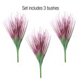 thumbnail image 4 of Collections Etc Decorative Grass Bushes - Set Of 3, Shades Of Red, 4 of 11