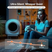 Smart Self-Cleaning Cat Litter Box with APP Control & Odor-Free Technology, Automatic Litter Box for Cats (Remote Monitoring) Cat Litter Box with Litter Control Pedal