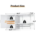 thumbnail image 3 of Homieasy Wall Cabinet with 2 Storage Shelf Towers, 46'' Wide Wall Organizer Cabinet with Door & Hanging Rod, Reversible, Small Wall Mounted Cabinet for Laundry, Bedroom, Closet, Garage, White, 3 of 7