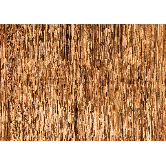 Ahgly Company Indoor Rectangle Oriental Orange Modern Area Rugs, 2' x 4'