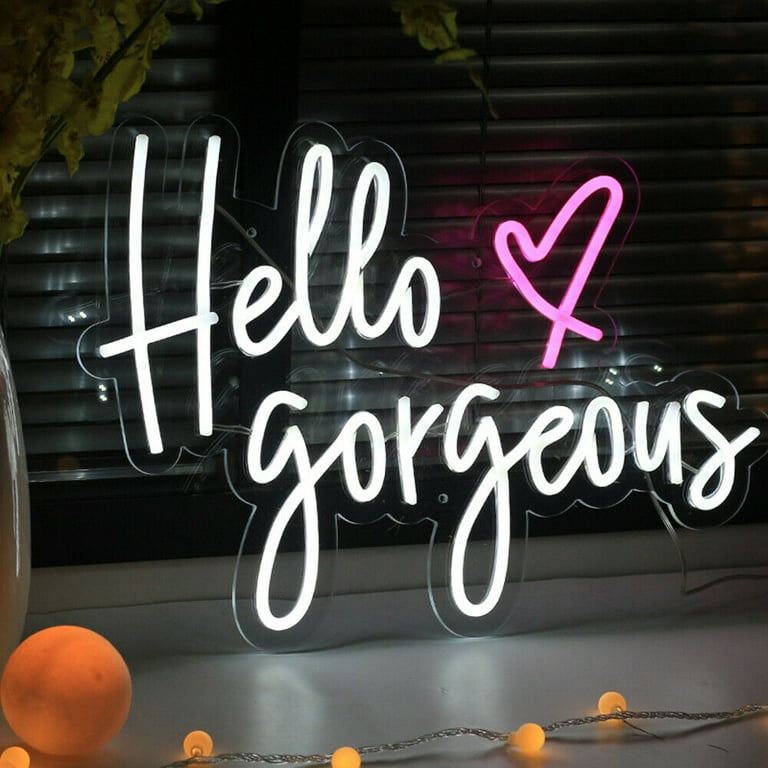Led Hello Neon Sign Light Letters Neon Decorations Lamp