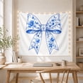 thumbnail image 5 of Blue Floral Ribbon Bow Tapestry, 5 of 7