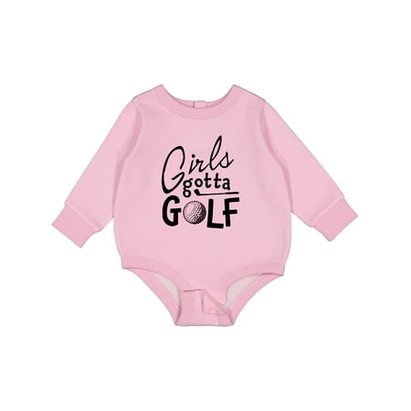 Inktastic Girls Gotta Golf Baby Fleece Bodysuit