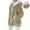 Khaki, variant on Elvqul Jacket for Women with Pockets Hooded Outerwear Fuzzy Sweaters Long Sleeve Womens Coat Thick