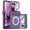 Purple, variant on Vizvera for Motorola Razr 2026/Razr 2025/Razr 2024 Phone Case,with Magnetic Power[Screen Protector][Hinge Protection] Translucent Matte Shockproof Case-Black