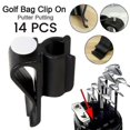 thumbnail image 3 of 14pcs Golf Club Bag Clips On Putter Clamp Holder Organizer Black Putting Clip, 3 of 5