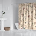 thumbnail image 2 of Pioneer Flower Floral Print Pattern Shower Curtain 72"x84" ,Bathroom Decorative Shower Curtains Set with 12 Hooks,Modern Waterproof Washable Shower Curtain, 2 of 6