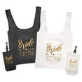 thumbnail image 2 of Pop Fizz Designs Bride Tribe Reusable Tote Bags | 7 Pack | 1 Bribe to Be Bag & 6 Bride Tribe Bags - Includes Matching Keychains | Perfect for Bachelorette Party Bags, 2 of 4