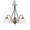 thumbnail image 2 of 793-SN Millennium Lighting 3 Light Chandelier-20 Inches Tall and 22.5 Inches Wide-Satin Nickel Finish    -Traditional Installation, 2 of 2