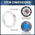 thumbnail image 3 of Unique Bargains Car Wheel Hub Centric Rings Wheels Center Shaft Shock Absorbing Hubrings Aluminium Alloy Silver Tone Durable OD 71.1mm to ID 56.1mm, 3 of 7