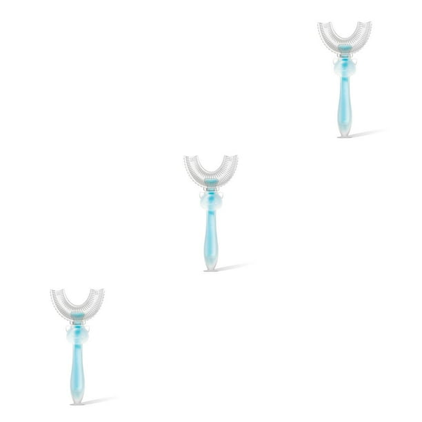 Matsuzay Cepillo de de silicona en forma de U para niños, mango de 360 grados para niños pequeños, suministros de limpieza de mano para Type1 NO1 Matsuzay CBP077439
