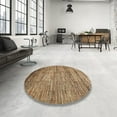 thumbnail image 3 of Ahgly Company Indoor Square Abstract Saddle Brown Abstract Area Rugs, 3' Square, 3 of 6