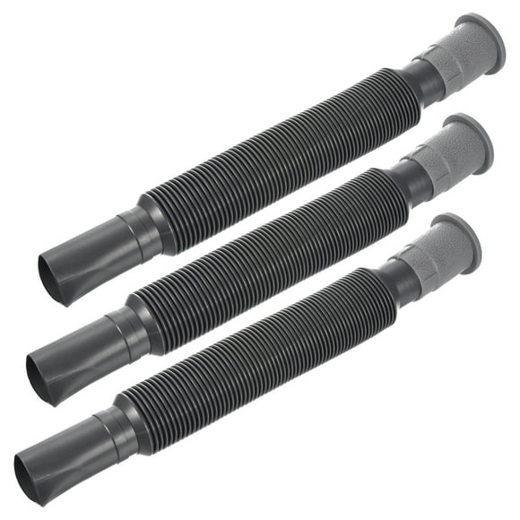 Unique Bargains Plastic Drain Pipe Expandable Sink Tubing Flexible Drainage Pipe Grey 3 Pack