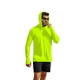 thumbnail image 5 of Pinspark Men's UPF 50+ Long Sleeve Rash Guard - Sun Protection Hoodie UV SPF Fishing Shirt for Athletic Running Swim Hiking Lime Green L, 5 of 8