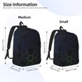 thumbnail image 3 of Picia Modern Hexagonal Neon Grid Printed Canvas Daypack - Stylish and Durable Vintage Compact Backpack - Class, Work, Travel, or Laptop Bookbag,Organized Compartments-Medium, 3 of 6
