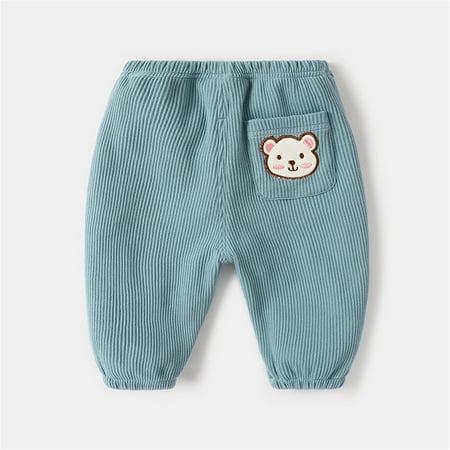 

Hunpta Children Toddler Kids Infant Baby Boys Girls Cute Cartoon Animals Ribbed Pants Trousers Outfits Clothes
