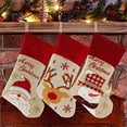thumbnail image 4 of Calcetines navideños de Papá Noel, decoración navideña clásica y bolsa para dulces., 4 of 5