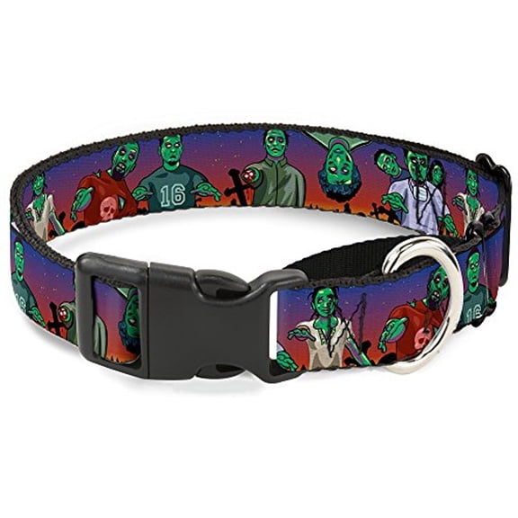 Buckle-Down Walking Zombies Martingale Dog Collar