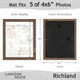 thumbnail image 4 of Langdon House 11x14 Rustic Brown Collage Frame W/ Mat for 5 - 4x6 Photos, Contemporary Farmhouse Style, 1 Pack, Richland Collection (US Company), 4 of 6