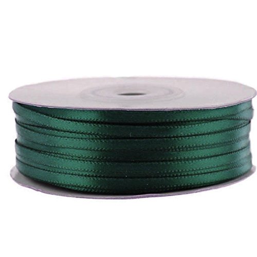 Ben Collection 1/8"" X 100 Yard Double Faced Satin Ribbon Art & Sewing Party Favor (Hunter)