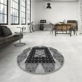 thumbnail image 4 of Ahgly Company Machine Washable Indoor Rectangle Transitional Dark Gray Area Rugs, 6' x 9', 4 of 7