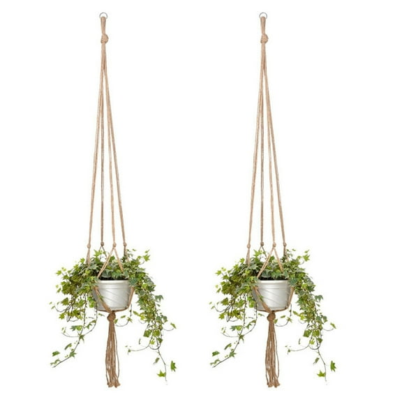 Ruziyoog Plant Hanger Indoor Hanging Planter Basket Flower Pot Holder Macrame Plant Hangers Hanging Basket Hanging Plant Holder Bohemian Decor Plant