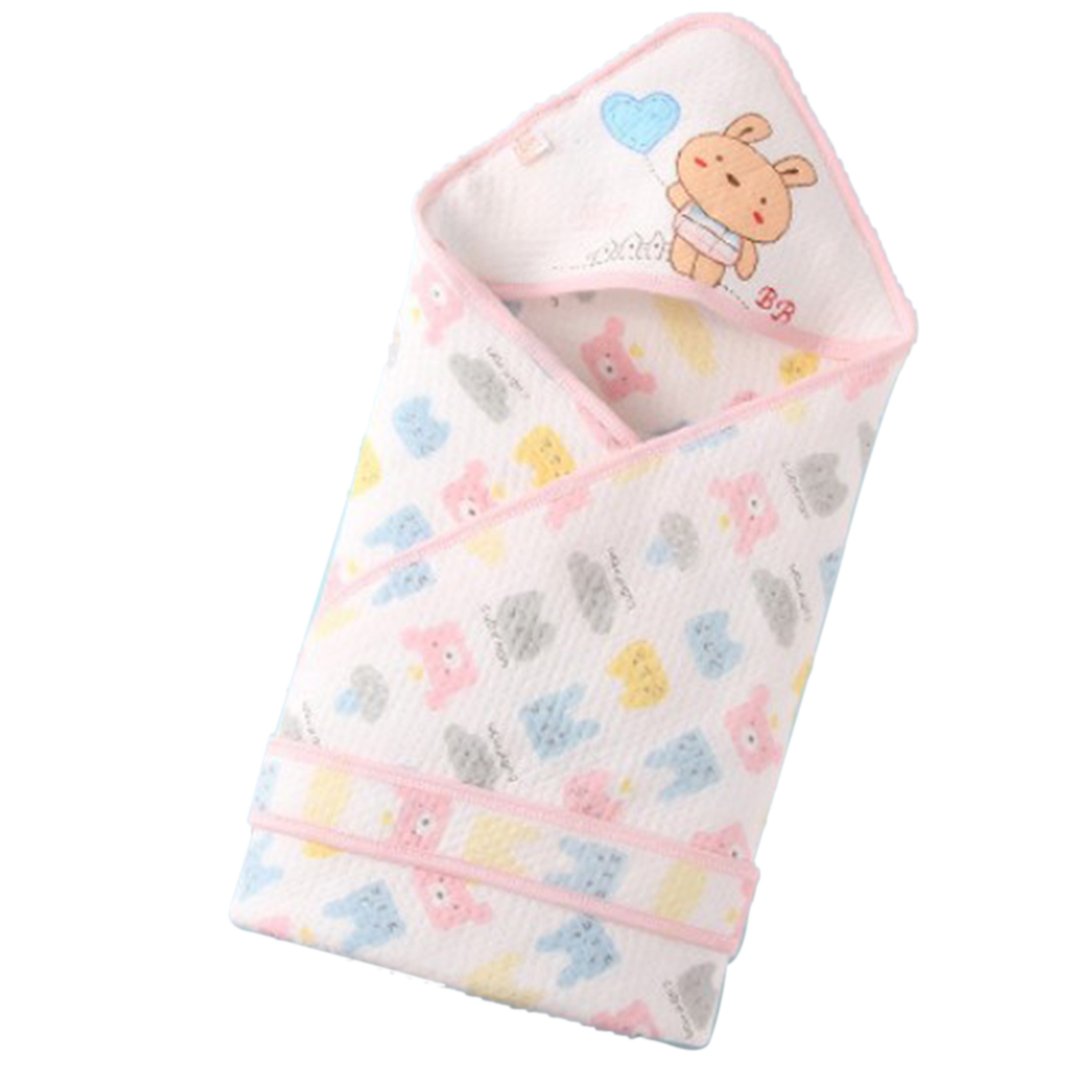 Baby Swaddle Blanket, Rabbit Print Stretchy Swaddle Wrap Infant Baby