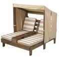 thumbnail image 3 of KidKraft Wooden Outdoor Double Chaise Lounge, Cup Holders, Espresso, 3 of 7