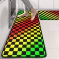 thumbnail image 2 of Kitchen Rugs Sets Of 2,Rainbow Color Checkered Pattern Anti Fatigue Kitchen Mat Rugs Non Slip Washable,Decorative Kitchen Floor Mats for Kitchen,Sink,Laundry,17"x47"+17"x47", 2 of 5